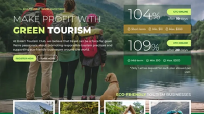 Green Tourism Club (greentourism.biz) program details. Reviews, Scam or Paying - HyipScan.Net