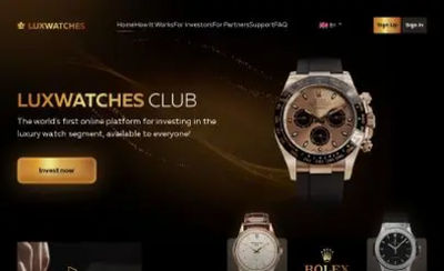 Luxwatches (luxwatches.club) program details. Reviews, Scam or Paying - HyipScan.Net