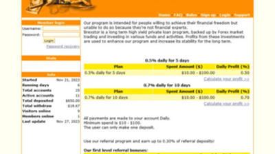 Brexstor (brexstor.com) program details. Reviews, Scam or Paying - HyipScan.Net