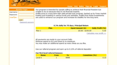 Swiftly (swiftly.zone) program details. Reviews, Scam or Paying - HyipScan.Net