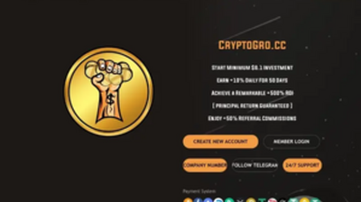 CryptoGro (cryptogro.cc) program details. Reviews, Scam or Paying - HyipScan.Net