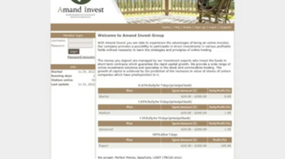 AmandInvest Group (amandinvest.com) program details. Reviews, Scam or Paying - HyipScan.Net