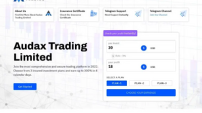 Audax Trading (audaxtrading.net) program details. Reviews, Scam or Paying - HyipScan.Net