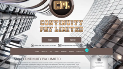 Continuity Pay Limited (continuity-pay.com) program details. Reviews, Scam or Paying - HyipScan.Net