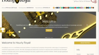 HourlyRoyal (hourlyroyal.com) program details. Reviews, Scam or Paying - HyipScan.Net