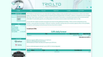 TRIO Modern Investments Ltd (trio.ltd) program details. Reviews, Scam or Paying - HyipScan.Net