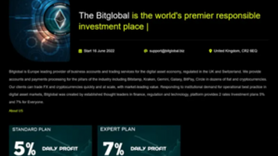 BitGlobal (bitglobal.biz) program details. Reviews, Scam or Paying - HyipScan.Net