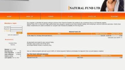 Natural Fund LTD (naturalfund.trade) program details. Reviews, Scam or Paying - HyipScan.Net