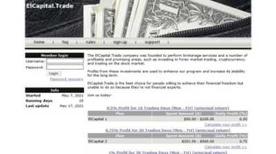 ElCapital Trade (elcapital.trade) program details. Reviews, Scam or Paying - HyipScan.Net