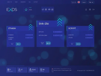 Exos Mining (exos.ltd) program details. Reviews, Scam or Paying - HyipScan.Net