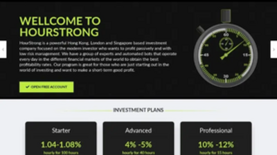 Hour Strong (hourstrong.com) program details. Reviews, Scam or Paying - HyipScan.Net