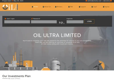 OilUltra (oilultra.com) program details. Reviews, Scam or Paying - HyipScan.Net