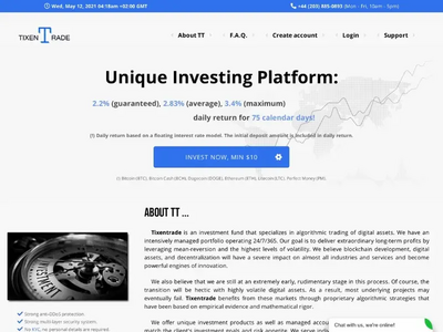 Tixentrade (tixentrade.com) program details. Reviews, Scam or Paying - HyipScan.Net