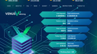 Venus Crypto Mining LTD (venus-mining.com) program details. Reviews, Scam or Paying - HyipScan.Net