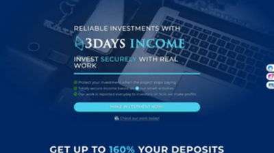 3 Days Income (3daysincome.com) program details. Reviews, Scam or Paying - HyipScan.Net