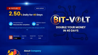 Bit-Volt (bit-volt.io) program details. Reviews, Scam or Paying - HyipScan.Net