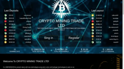 Cripto Mining Trade LTD (cryptomining.trade) program details. Reviews, Scam or Paying - HyipScan.Net