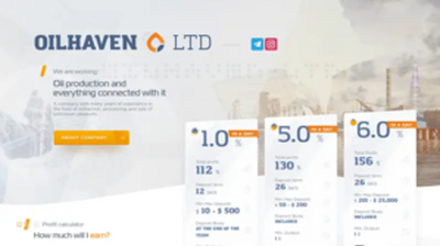 OilHaven LTD (oilhaven-ltd.pw) program details. Reviews, Scam or Paying - HyipScan.Net