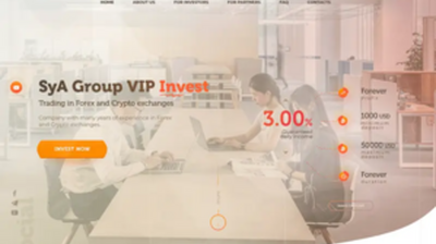 SyA Group Vip (syagroup.vip) program details. Reviews, Scam or Paying - HyipScan.Net