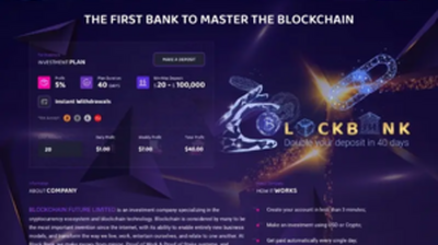 Block-Bank (block-bank.io) program details. Reviews, Scam or Paying - HyipScan.Net