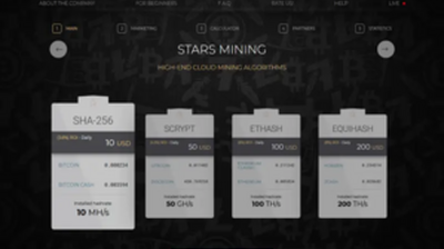 STARS MINING (starsmining.net) program details. Reviews, Scam or Paying - HyipScan.Net