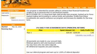 BN FX Power LTD (bnfxpowerltd.com) program details. Reviews, Scam or Paying - HyipScan.Net