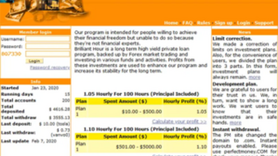 Brilliant Hour (brillianthour.biz) program details. Reviews, Scam or Paying - HyipScan.Net