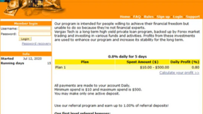 Vergax Tech (vergaxtech.com) program details. Reviews, Scam or Paying - HyipScan.Net
