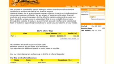 Welmina Alliance Inc (welmina.com) program details. Reviews, Scam or Paying - HyipScan.Net