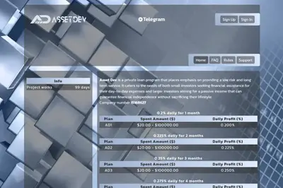 Asset-dev (asset-dev.org) program details. Reviews, Scam or Paying - HyipScan.Net