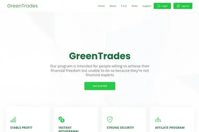 GreenTrades LTD (greentrades.ltd) program details. Reviews, Scam or Paying - HyipScan.Net