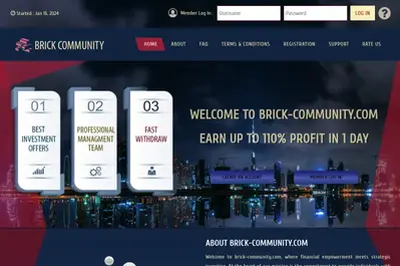 Brick Community (brick-community.com) program details. Reviews, Scam or Paying - HyipScan.Net