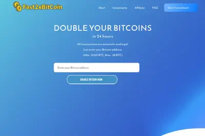 Fast2xbitcoin (fast2xbitcoin.top) program details. Reviews, Scam or Paying - HyipScan.Net