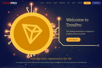 Tronpro.xyz (tronpro.xyz) program details. Reviews, Scam or Paying - HyipScan.Net