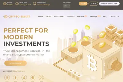 CRYPTO-SMART LIMITED (crypto-smart.cc) program details. Reviews, Scam or Paying - HyipScan.Net