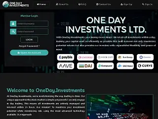 ONEDAY.INVESTMENTS (oneday.investments) program details. Reviews, Scam or Paying - HyipScan.Net