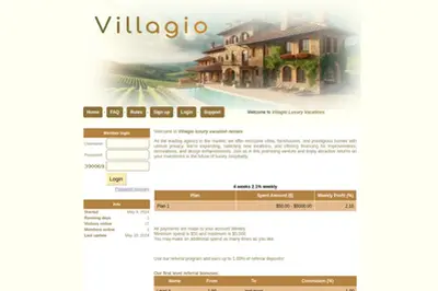VILLAGIO.RENTALS (villagio.rentals) program details. Reviews, Scam or Paying - HyipScan.Net