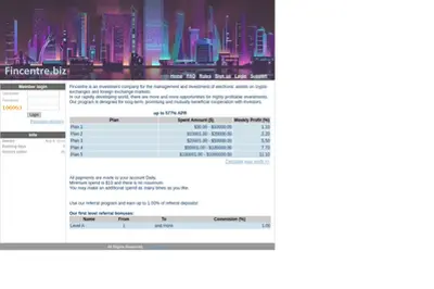 fincentre.biz (fincentre.biz) program details. Reviews, Scam or Paying - HyipScan.Net
