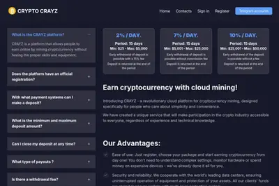 Crayz (crayz.cc) program details. Reviews, Scam or Paying - HyipScan.Net