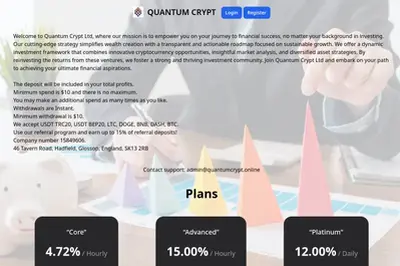 Quantum Crypt (quantumcrypt.online) program details. Reviews, Scam or Paying - HyipScan.Net