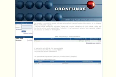 cronfunds.com (cronfunds.com) program details. Reviews, Scam or Paying - HyipScan.Net