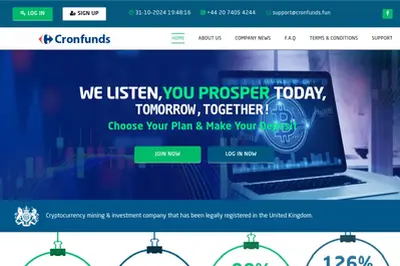 cronfunds.fun (cronfunds.fun) program details. Reviews, Scam or Paying - HyipScan.Net