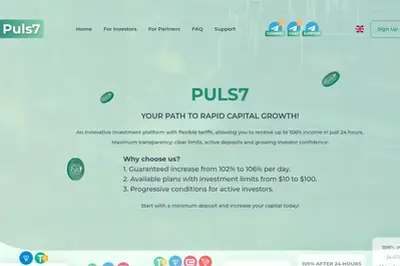 puls7.pro (puls7.pro) program details. Reviews, Scam or Paying - HyipScan.Net