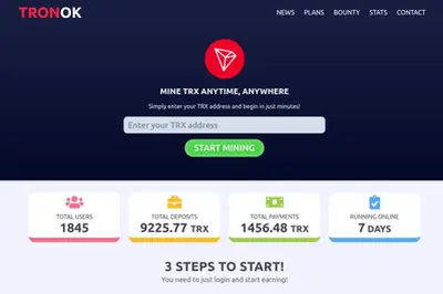 Tronok (tronok.cloud) program details. Reviews, Scam or Paying - HyipScan.Net